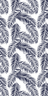 Fabric roller blind with fern leaves pattern