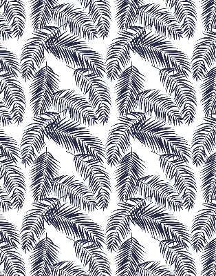 Fabric roller blind Fern leaves