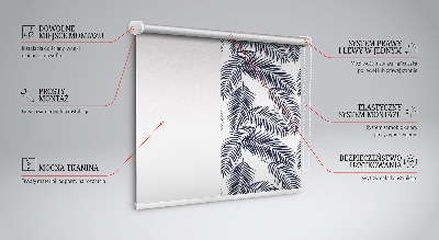 Fabric roller blind Fern leaves