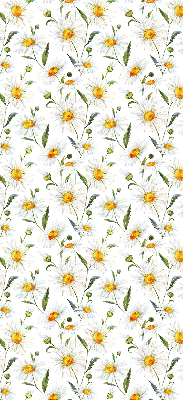 Modern roller blind patterned with daisies
