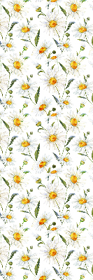 Modern roller blind patterned with daisies