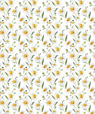 Modern roller blind patterned with daisies