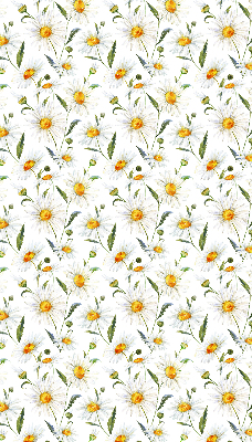 Modern roller blind patterned with daisies