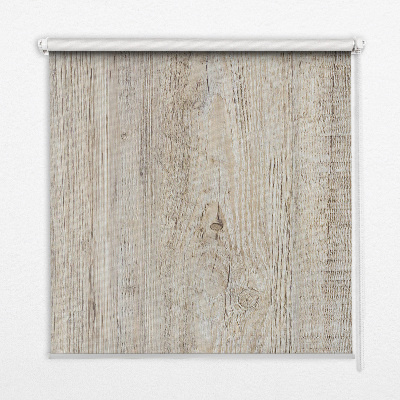 Roller blind for large window in light wood finish