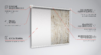 Roller blind for large window Light wood