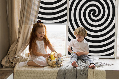 Roller blind for large window Hypnotizing circle
