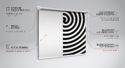 Roller blind for large window Hypnotizing circle