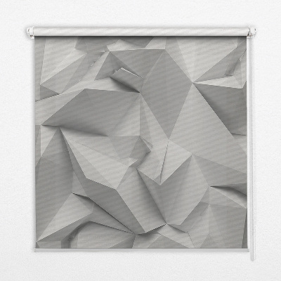 Fabric roller blind 3D paper wall pattern