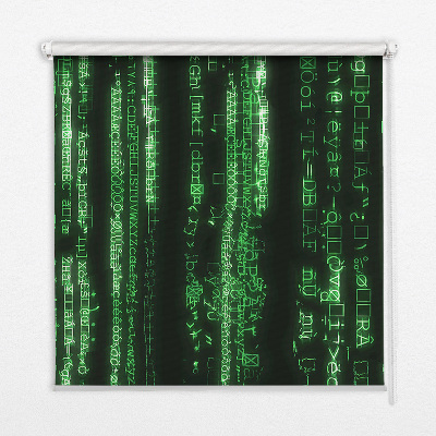 Modern roller blind Green ciphers