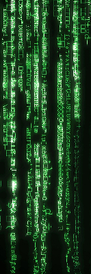 Modern roller blind green ciphers pattern