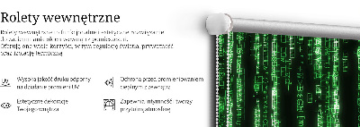 Modern roller blind Green ciphers