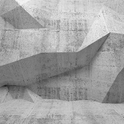 Roller blind for large window 3D stone wall
