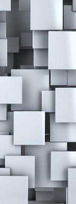 Fabric roller blind Gray 3D Squares
