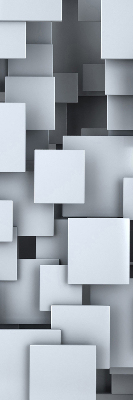 Fabric roller blind Gray 3D Squares