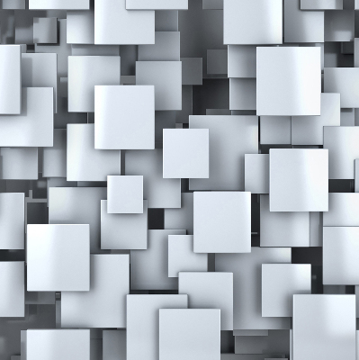 Fabric roller blind Gray 3D Squares