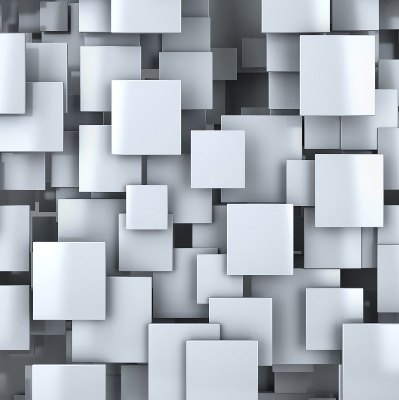 Fabric roller blind Gray 3D Squares