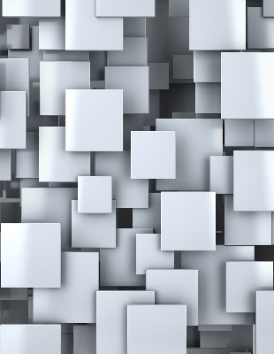 Fabric roller blind Gray 3D Squares