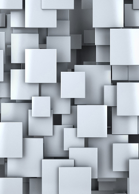 Fabric roller blind Gray 3D Squares