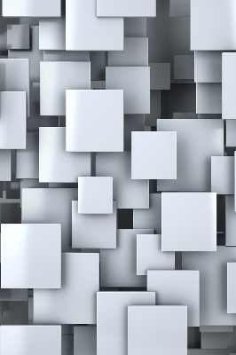 Fabric roller blind Gray 3D Squares