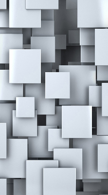 Fabric roller blind gray 3D squares pattern