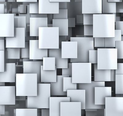 Fabric roller blind Gray 3D Squares
