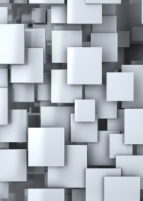 Fabric roller blind Gray 3D Squares