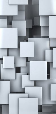 Fabric roller blind Gray 3D Squares