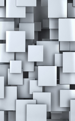 Fabric roller blind Gray 3D Squares