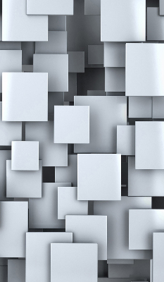 Fabric roller blind Gray 3D Squares