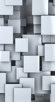 Fabric roller blind Gray 3D Squares