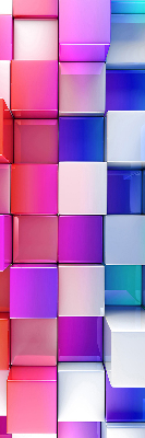 Modern roller blind Colorful 3D cubes