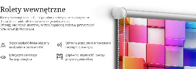 Modern roller blind Colorful 3D cubes