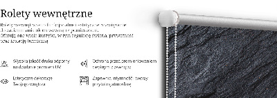 Roller blind for large window Black texture