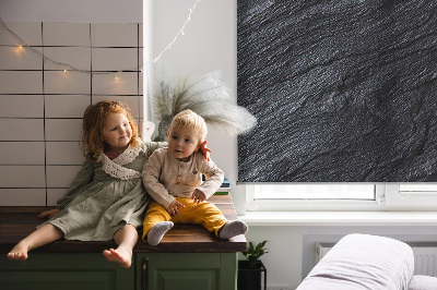 Roller blind for large window Black texture