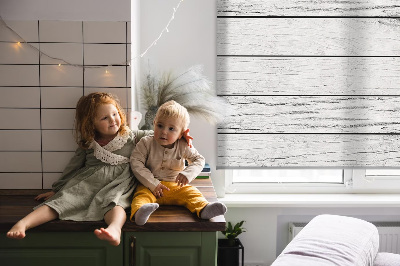 Fabric roller blind gray boards print
