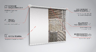 Modern roller blind Metal wall
