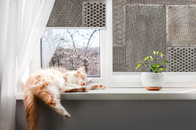Modern roller blind Metal wall