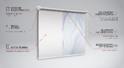 Modern roller blind with colorful paint smears design