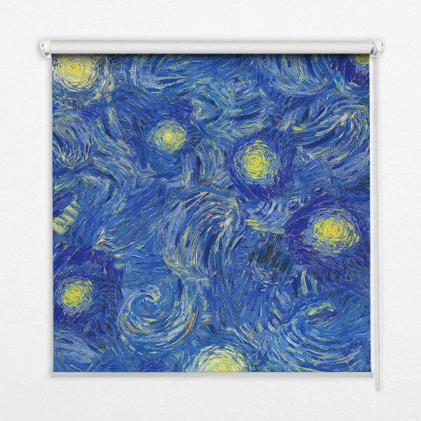 Fabric roller blind Painted blue picture