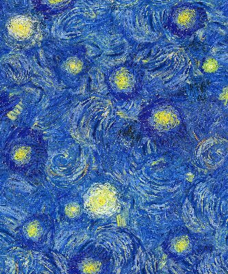Fabric roller blind Painted blue picture