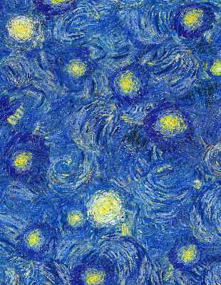 Fabric roller blind Painted blue picture