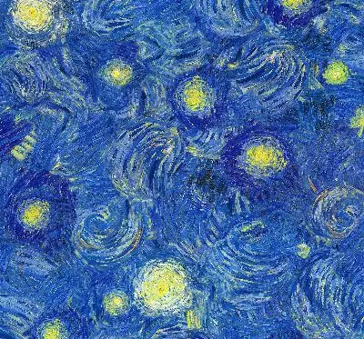 Fabric roller blind painted blue picture design