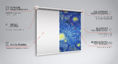 Fabric roller blind Painted blue picture