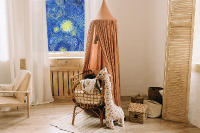 Fabric roller blind Painted blue picture