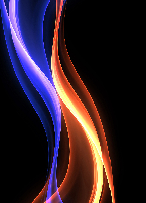 Modern roller blind Orange and blue animation