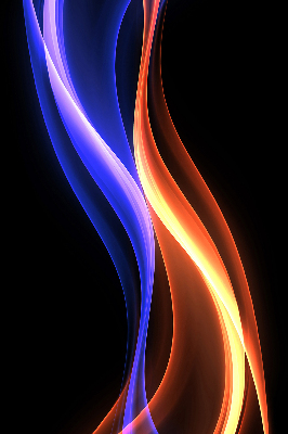 Modern roller blind Orange and blue animation