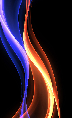 Modern roller blind Orange and blue animation