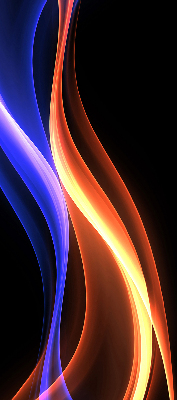 Modern roller blind Orange and blue animation
