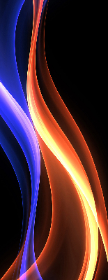 Modern roller blind Orange and blue animation