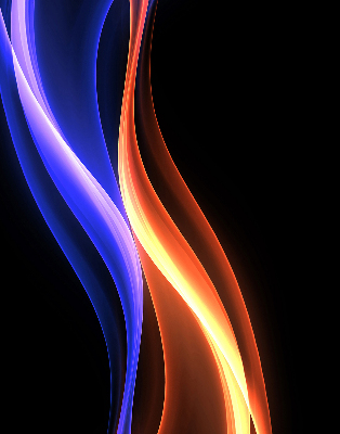 Modern roller blind Orange and blue animation